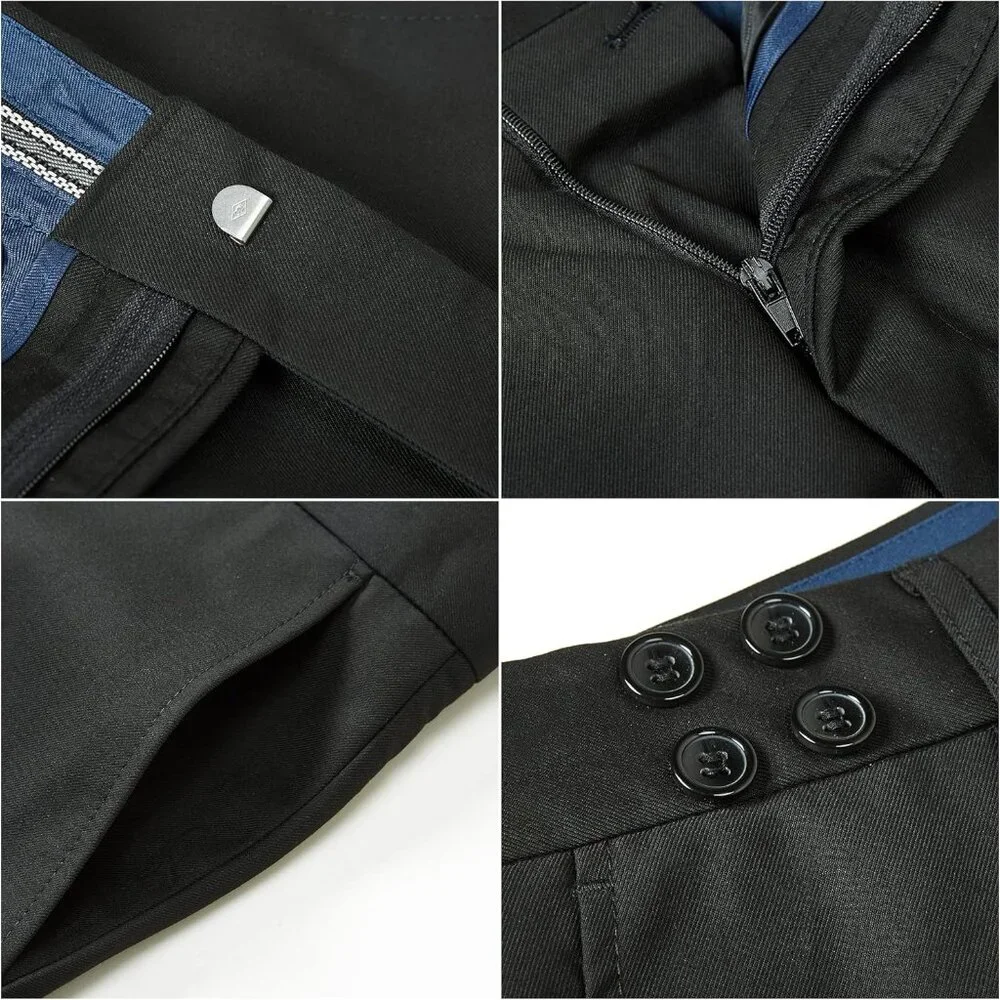 Men's Slim Fit 2 Piece Suit Double Breasted Business Wedding Prom Tuxedo Suits B - Picture 4 of 8